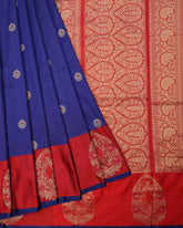 Ink Blue Banarasi Katan Silk Saree